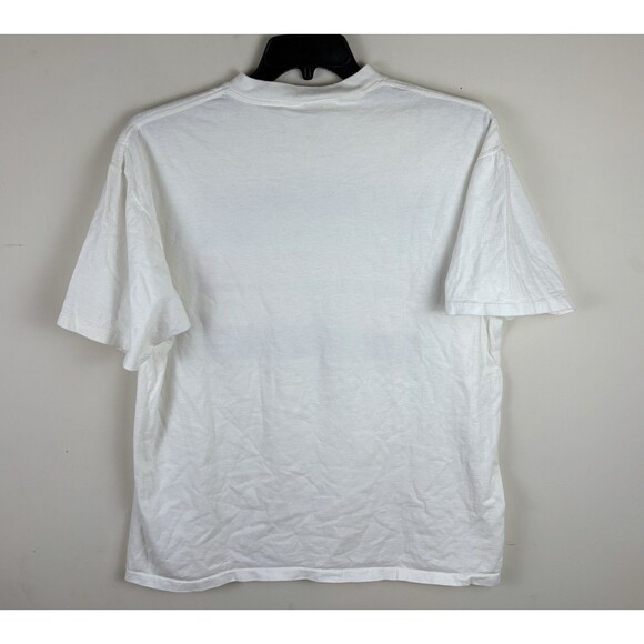 Vintage 90s Single Stitch Graphic T-Shirt / Size XL / White - Picture 5 of 7
